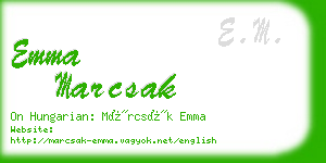 emma marcsak business card